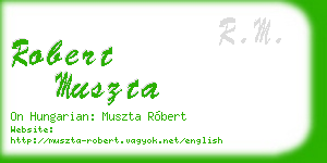 robert muszta business card