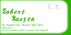 robert muszta business card